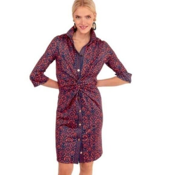 Gretchen Scott twist & shout shirtdress Xs 'wall of secrets' Autumn Classic - Picture 1 of 12